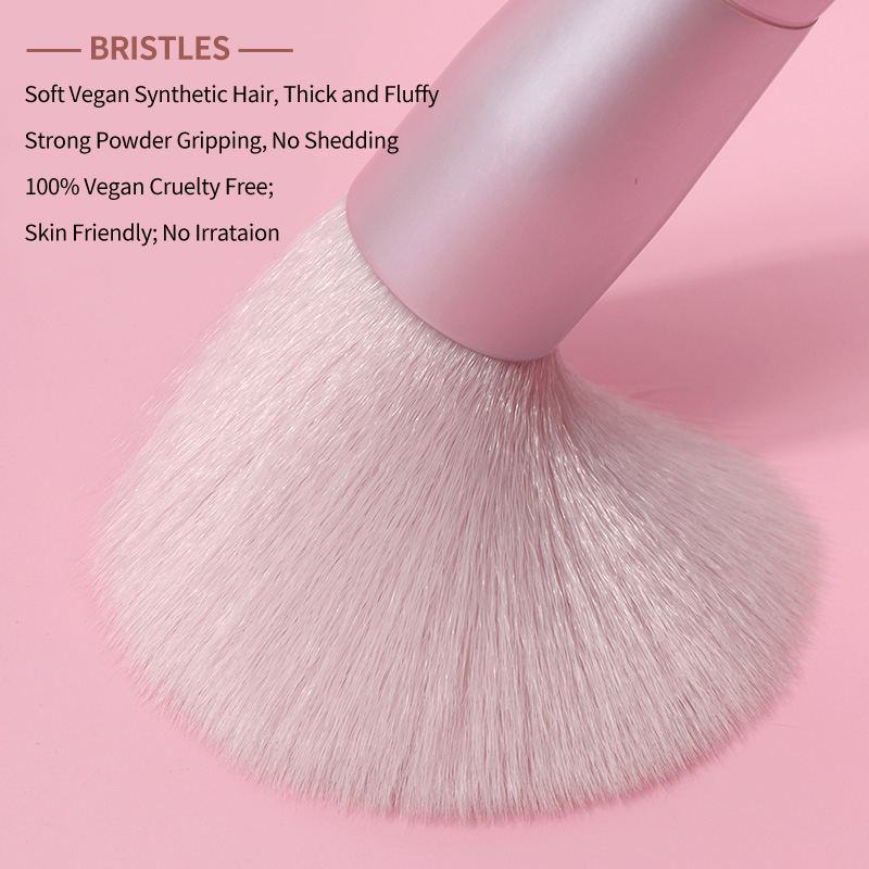 High Quality 10pcs Travel Face Concealer Makeup Brushes Set Cute Pink Synthetic Hair Custom Logo ...