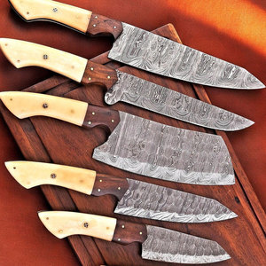 Damascus Steel Kitchen <b>Knife</b> <b>Set</b> Handmade Multi Purpose Cooking <b>Knife</b> Collection for Kitchens Premium Damascus Kitchen <b>Knife</b> <b>Set</b> - Product Image 4