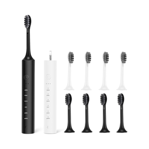 แปรงสีฟันไฟฟ้าแบบหมุนหัวกลม ชาร์จซ้ำได้ ขนแปรงนุ่ม กันน้ำ IPX7 พร้อมกล่องพกพา - Product Image 1