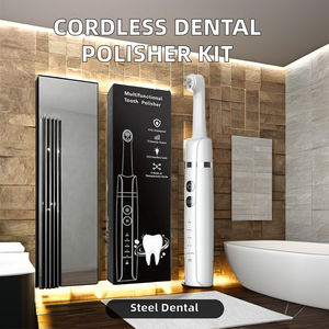 Polisseuse dentaire sans fil électrique Portable 5 têtes de brosse blanchissant le nettoyant pour les dents gomme pâte à polir Silicone en plastique Durable - Product Image 5