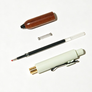 Bolígrafo de madera de sándalo Tano Village, tinta negra de 0,5 mm, tamaño de bolsillo, botón pulsador, para práctica de escritura y firma - Product Image 2