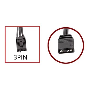 สายอะแดปเตอร์4Pin QL <span class=keywords><strong>LL120</strong></span> icue 3Pin HD ML argh <span class=keywords><strong>Corsair</strong></span> 4ขาเป็น3 PIN 5V คอนโทรลเลอร์ SQC128ขั้วต่อแสงซิงโครนัส25cm - Product Image 3