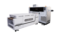 Nouvelle machine d'impression DTF semi-automatique intégrée à quatre têtes de 60 cm pour vêtements et textiles personnalisés, haute productivité