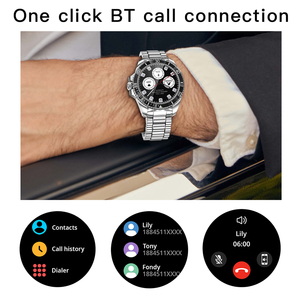 Đàn ông R1 Smartwatch AMOLED ánh sáng ban đêm hiển thị IP68 không thấm nước không dây sạc thép dải tính năng thông minh la bàn email - Product Image 4