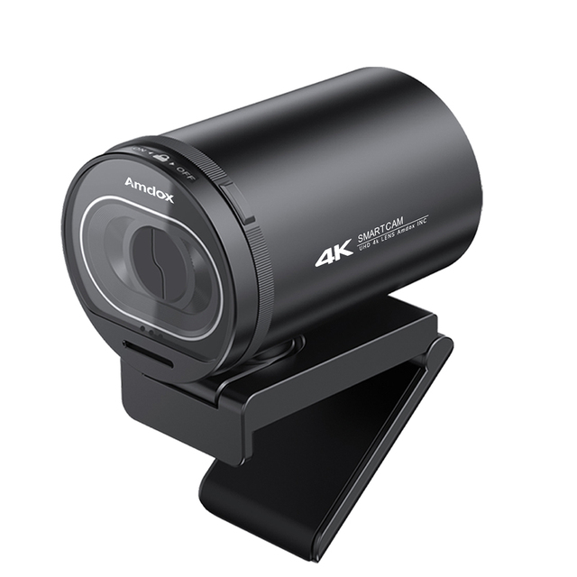 4K UHD Webcam Fixed Focus Web Camera for Live Broadcast or Meeting with Dual Noise-canceling Microphones