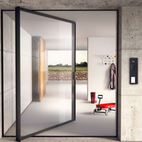 Portes Patio Professionnelles Pliantes en Aluminium Insonorisées, Pivot en Verre de Sécurité Pliant pour Hôtel Villa