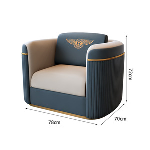 Ensemble de canapés de bureau modernes, éponge haute densité, fabrication soignée, motifs artistiques, mobilier de réception - Product Image 5