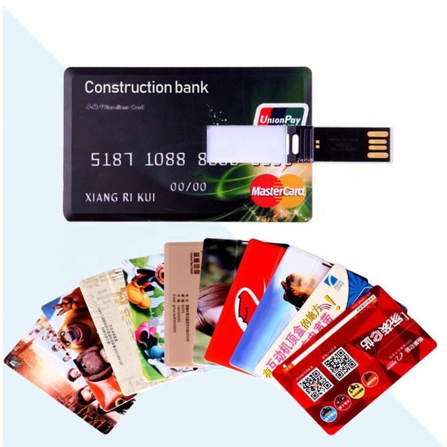 Top Selling Custom Logo USB Stick Credit Card Wholesale Price Promotion Gift 128MB 1GB 2G 4G 128GB U Disk OEM USB Flash Drives