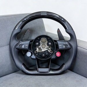 Volante de Fibra de Carbono Personalizado para <span class=keywords><strong>Audi</strong></span> B9 A3 A4 A5 <span class=keywords><strong>S4</strong></span> RS5 S3 <span class=keywords><strong>S4</strong></span> S5 A6 A7 A8 Q5 Q7 TT R8 RS6 RS7, Accesorios Automotrices - Product Image 1