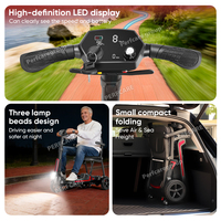 Kompakter, leicht faltbarer, leichter Mobilitätsroller, 270W bürstenloser Motor, starke Steigfähigkeit, für Innen- und Außenbereich, Seniorenroller für jedes Gelände