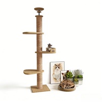 Arbre à chat en bois et sisal, écologique, motifs personnalisables, vente en gros, grande taille, DEM/DOM disponible