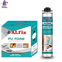 Mousse polyuréthane blanche en spray, adhésif de construction flexible monocomposant pour cuir, mousse liquide expansive, scellant isolant