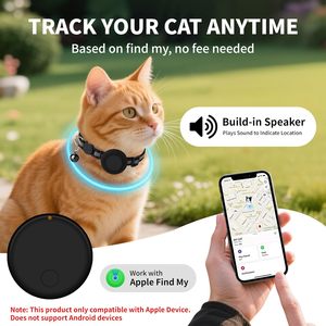 SYNTRIFYX เครื่องติดตาม GPS สำหรับแมว เครื่องติดตามกิจกรรมสัตว์เลี้ยงอัจฉริยะขนาดเล็ก การติดตามแบบเรียลไทม์ 4G บลูทูธ แอพ iOS ใช้งานร่วมกับแอปเปิล - Product Image 2