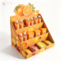 Présentoir de Comptoir à Niveaux Personnalisé, Support Pliable en Carton Ondulé Écologique pour la Vente au Détail de Médicaments et Compléments Alimentaires