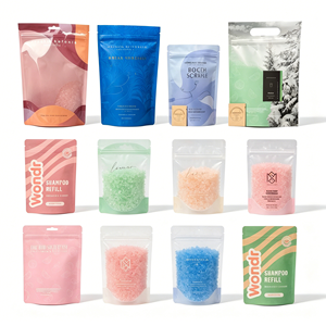 Sachets d'emballage en plastique thermoscellés à 3 côtés de taille personnalisée 2ml-3ml Sachet pour masques de sel de bain Échantillons de lotion Feuilles de masque crème - Product Image 1