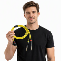 Câble audio équilibré 3,5 mm vers double 6,5 mm (mâle-mâle) avec répartiteur un-vers-deux et gaine en PVC pour ordinateurs portables, smartphones et consoles de mixage