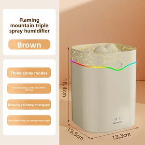 New 2L Three-spray Water Drop USB Air <b>Humidifier</b> Aromatherapy Household Use Timing Function Quiet Operation Portable Office Desk - Product Image 3