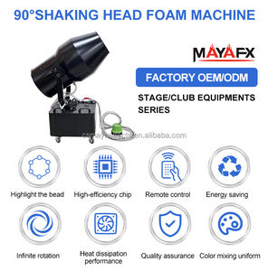 3000W testa mobile a spruzzo che agita la macchina del cannone della schiuma del getto per gli eventi della festa della piscina effetto della fase 90 ° 360 ° macchina della schiuma - Product Image 5