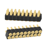 Connecteur Pogo Pin SMT 18 broches double rangée 2,54 mm, plaqué or, en laiton, à ressort, pour montage sur panneau
