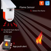 Tuya WIFI Sensor de llama UV Detector de alarma contra incendios Detección ultravioleta a prueba de explosiones No necesita humo Hogar inteligente Seguridad ignífuga