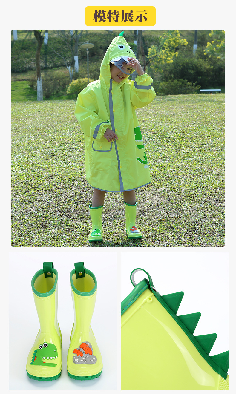 Children Rain Shoes Girls Baby Boys Water Boots Rubber PVC Anti-Slippery Mid-Calf Rain Boot Kids