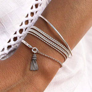 Binshuo cổ điển đa lớp pha lê trái tim đào mở quyến rũ <span class=keywords><strong>Bangle</strong></span> thiết lập trái tim khóa phím mũi tên quyến rũ Vòng đeo tay <span class=keywords><strong>Bangle</strong></span> - Product Image 1