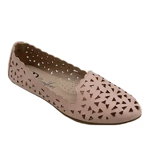 New design women laser cut slip-on loafer shoes for ladies