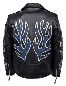 Abrigo Largo de Cuero Genuino Azul Llama 100% Personalizado para Hombre, Estilo Largo, Marca Privada OEM, Prenda Exterior Elegante y de Lujo - Product Image 5