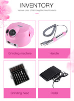 BLUEQUE BQ-202 Perceuse à ongles électrique professionnelle 30000 tr/min : Machine à ongles portable en plastique pour salon (Multi-tension 110-240V)