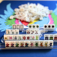 Offre Spéciale : Jeu de Tuiles de Mahjong de Luxe en Acrylique Blanc Nacre, Tuiles de Mahjong Américaines pour Table de Jeu, Jeu de Société Familial d'Intérieur, Cadeau