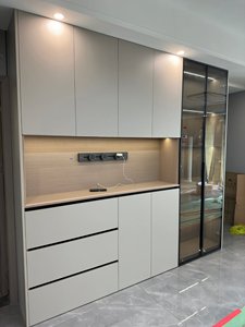 Customized Size White Solid Wood <b>Sideboard</b> Cabinet Restaurant Furniture Made From Environmentally Protected Materials - Product Image 6