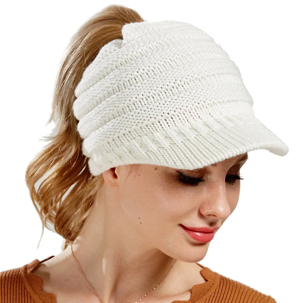 Hats For Women Autumn Winter Sports Empty Top Caps Female Knitted Warm Baseball Cap Fashion Running Golf Sun Hat