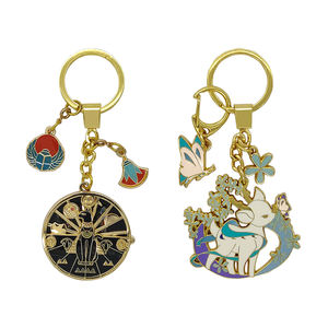 พวงกุญแจโลหะเคลือบสังกะสีอัลลอยด์แบบเคลือบด้วยไฟฟ้าออกแบบโลโก้ได้ตามต้องการงานหัตถกรรมโลหะรูปการ์ตูนของขวัญส่งเสริมการขาย - Product Image 2