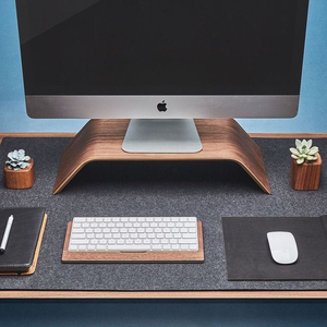 Hina-alfombrilla de ratón personalizada para ordenador y oficina, tapete de cuero de aluminio nogal, corcho y madera - Product Image 1