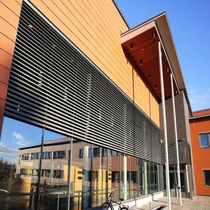 Aceplate mặt tiền Bảng điều chỉnh Sun louver trang trí ngang hiện đại khách sạn ngoài trời cửa chớp cửa sổ Vật liệu nhôm con lăn - Product Image 1