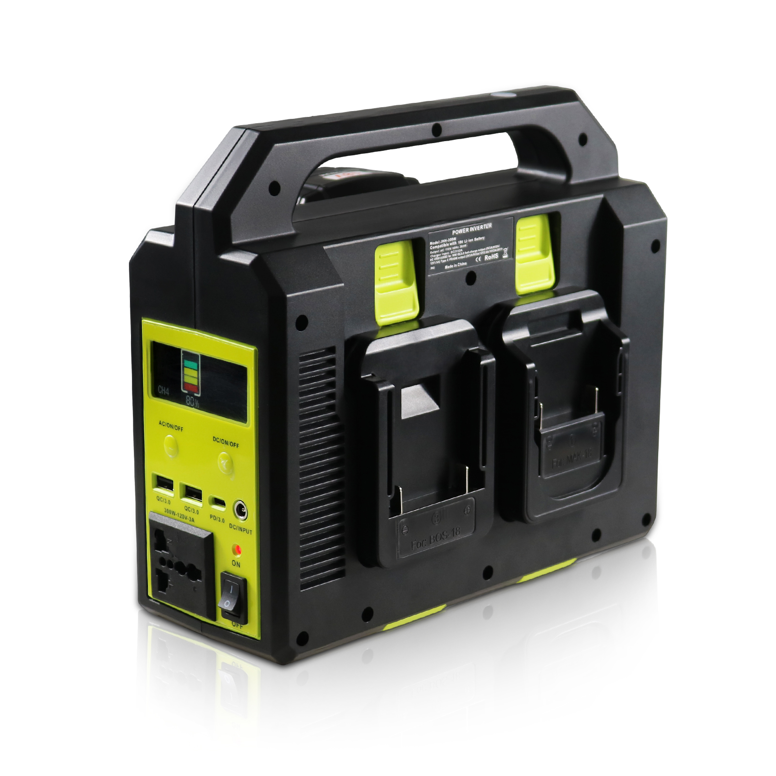 Adaptador de batería DIY para Dewalt MAkita Bosch Black and Decker Milwaukee M18 18V Conversión de batería a cargador de fuente de alimentación de muelle