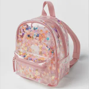 2023新款热销女童儿童学校背包包五彩纸屑装饰背包