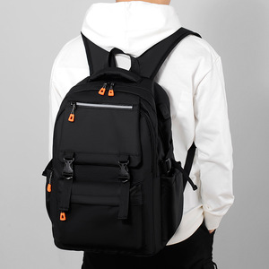 Sac à dos pour ordinateur portable 15 pouces, grande capacité, multicouche, résistant à l'usure, sac de voyage et de transport gris et noir - Product Image 2