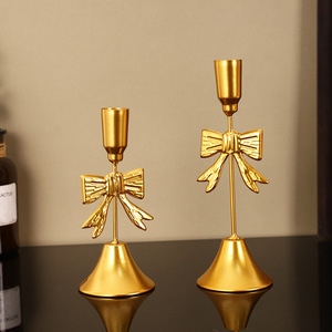Candelabro de Metal Dorado con Diseño de Arco, Hierro Forjado, Decorativo para Bodas, Hogar, Mesa, Artículo de Regalo - Product Image 1