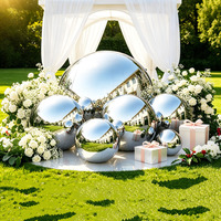 Grande boule miroir gonflable en PVC brillant, idéale pour la décoration de discothèques, festivals de musique, fêtes et scènes, taille surdimensionnée