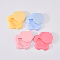 Autocollant floral pour dos de téléphone portable, blush, fard à paupières, rouge à lèvres, baume à lèvres, étui, pot cosmétique