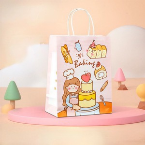 Sac en papier pour livraison directe 100 g/m² avec poignée, logo personnalisé, sacs en papier Anime avec fenêtre - Product Image 1