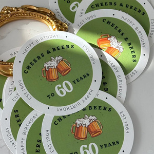 Bán buôn tùy chỉnh in vòng giá rẻ khách sạn các tông nước thấm giấy uống cốc các tông bia bột giấy đế lót ly - Product Image 1