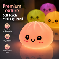 Jouet Squishy LED Lumineux en Vinyle en Forme de Boulette, Anti-Stress Rigide et Capsule d'Humeur Colorée, Prêt pour la Vente en Gros