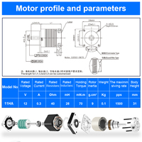Moteur pas à pas hybride RB NEMA11 2.3 nm avec moteur pas à pas avec manomètre pour moteur de pompe 12v Dc pour appareil automatique HB