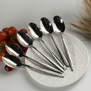 Cucharas Minimalistas para Cena, Paquete de 6 Unidades en Bolsas de PVC, Variedad de Estilos, para Uso Diario en Restaurantes, Venta al Por Mayor Directa de Fábrica - Product Image 1