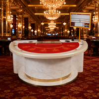 Table de jeu de poker Blackjack de luxe BBY, pieds en bois massif, structure métallique, pour 8 à 10 joueurs, divertissement personnalisé pour les clubs