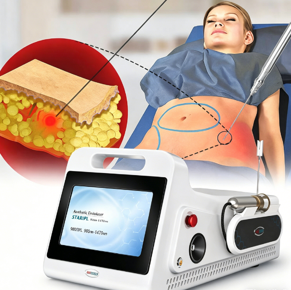30w 60w 980 1470nm Endolif Diode Laser Dentistry Fat DissolvePhysical Therapy Laser Nails Fungus Fat Dissolve Body Endolaser