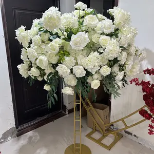IFG свадебное украшение искусственная большая зелень и торчит белый цветок для центральной части