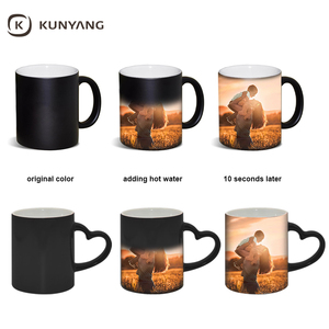 Tasses en céramique vierges de 11 oz imprimées par sublimation en gros, personnalisables avec logo et <span class=keywords><strong>photo</strong></span>, tasses magiques à sublimation changeant de couleur - Product Image 4